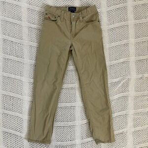 Polo Ralph Lauren Boys Khaki Chino Pants Slim Straight Size 6 Adjustable Waist